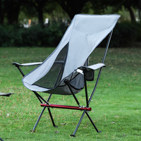 Fauteuil pliant portable ultra-léger en alliage d'aluminium pour camping, barbecue, loisirs en voiture, chaise de plage, chaise lune, tabouret