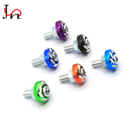 Joint en aluminium multicolores pour moto, pièces, 6mm, modification de la plaque décorative de lave-linge à tête hexagonale, attaches à boulons de plaque d'immatriculation