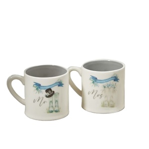 TAZA DE BODA CON BOLAS BANNER 2 ASSTD - Product Image 1