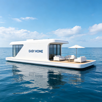 Maison flottante moderne, bungalow aquatique modulaire, maison flottante préfabriquée pour site touristique