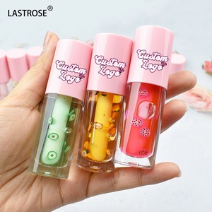 Brillo Labial Vegano Transparente con Sabor a Fruta, Bálsamo Labial Hidratante de Larga Duración, Aceite Labial Líquido Transparente Rosa, Marca Privada - Product Image 4