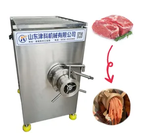 Penggiling daging listrik komersial, mesin pembuat produk daging beku, penggiling ikan segar
