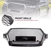 Grille de pare-chocs avant nid d'abeille style RSQ7 noir brillant pour Audi Q7 SQ7 2016 2017 2018 2019