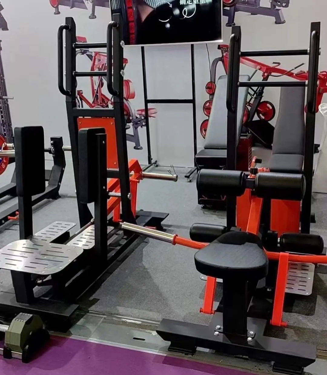Equipamento de ginástica comercial máquina de impulso de quadril de aço para fitness para treinamento e exercício de impulso de quadril eficaz