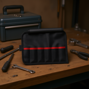 5 Compartment Insulated Tweezers Roll Up Tool Bag - Product Image 2