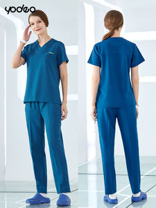 Combinaison de gommage élastique à séchage rapide pour jeunes médecins pour ensemble d'uniformes multicolores multidimensionnels de salle d'opération - Product Image 2