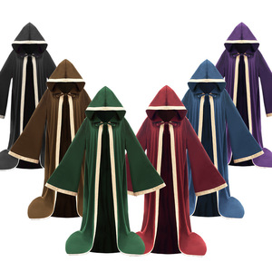 Mantello da Mago Multicolore con Cappuccio, <span class=keywords><strong>Costume</strong></span> Medievale per <span class=keywords><strong>Halloween</strong></span>, Unisex, per Adulti - Product Image 1