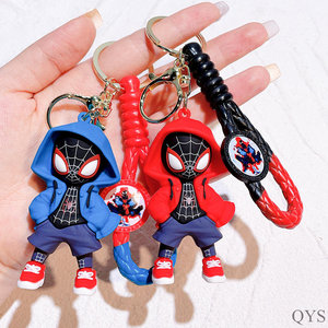 QYS Nouveau Porte-Clés Spider-Man Sweat à Capuche Créatif Résine Super-Héros Pendentif Silicone Voiture Couple - Product Image 2