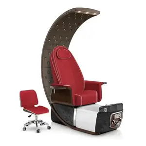 Lujo moderno trono profesional de espalda alta spa masaje manicura pedicura sillas para salón de uñas