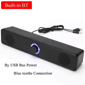 Portable Party BT Knob Wired Mini Soundbar Speaker Audio Box Wired Gaming Theater System Game Speaker for Notebook Computer