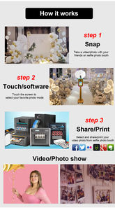 บูธภาพถ่ายแบบวินเทจบูธถ่ายภาพแบบเม็ดไม้ไอแพดดีเอสแอลอาร์บูธถ่ายรูปแบบพกพาเข้ากันได้กับ M3ไอแพดแอร์/งานปาร์ตี้ A16 - Product Image 5