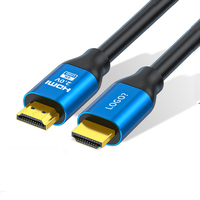 Cable HDTV 4K Chapado en Oro 2.0V con Doble Cubierta de Aluminio y Trenzado de PVC Macho-Macho para Proyector, Decodificador y Monitor de Computadora