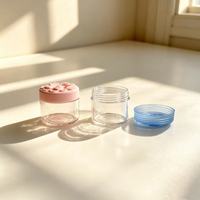 Pot d'emballage transparent en plastique PS pour échantillon de brillant à lèvres, crème visage, baume solaire, 10g 15g 20g, avec couvercle à vis