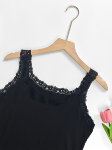 Canotta da Donna Personalizzata OEM all'Ingrosso, Casual con Spalline in Pizzo, Senza Maniche, Morbida, Comoda e Traspirante - Product Image 5