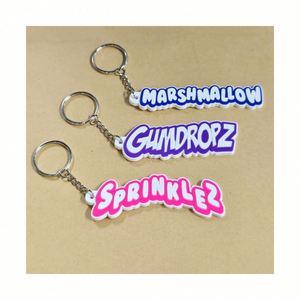 Design Wholesale Custom Logo Designer Silicone Letter Keychain Promotional PVC Keychain with Metal Ring 2D3D Rubber Keychain - Product Image 1