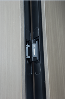 Porte invisible à cadre fin 2025, en alliage d'aluminium dissimulé, porte de chambre en bois cachée