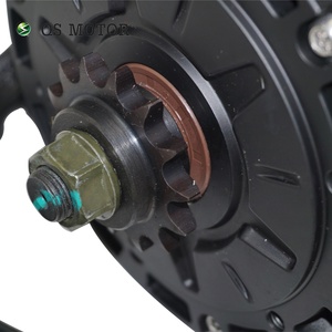 Moteur <span class=keywords><strong>QS</strong></span> <span class=keywords><strong>138</strong></span> 4000W <span class=keywords><strong>90H</strong></span> 7500W PMSM à entraînement central, puissance maximale continue 72V 100KPH, adaptateur de pignon 428 - Product Image 2