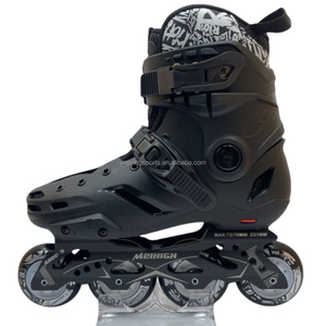 Patins à roulettes Jing Stock Urban Freestyle Slalom Noir Blanc 4 roues à coque rigide pour adulte - Product Image 4
