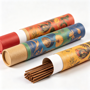 Custom Mini Paper Tube Packiging <b>Small</b> Round Incense Packaging <b>Box</b> for Incense Stick - Product Image 2