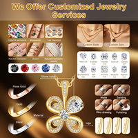 Sieradenfabriek 925 zilver verguld met goud 1ct 2ct Moissanite kettinghanger voor vrouwen Valentijnsdag jubileum belofte cadeau
