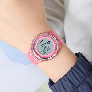 Skmei Digital Watch Tpu Strap 3Bar Water Resistant Unisex Student Watch Countdown <b>Timer</b> Blue Color - Product Image 4