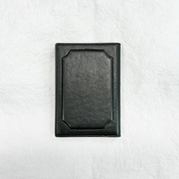 Porte-documents en cuir PU personnalisé avec bouton décoratif, couverture imperméable pour permis de conduire, carte de crédit