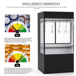 Vente directe des fabricants : Vitrine réfrigérée pour viande, modèle <span class=keywords><strong>boucherie</strong></span>, avec porte vitrée et congélateur intégré - Product Image 4