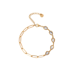 Pulsera de Cadena de Eslabones de Moda, Chapada en Oro, Acero Inoxidable 316L, Joyería Sostenible y Resistente para Mujer - Product Image 2