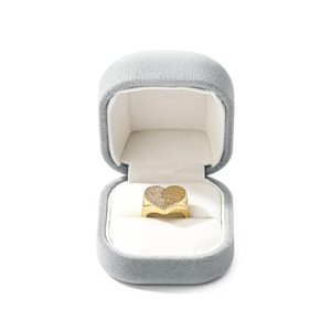 Manufacturer Wholesale High-end Plastic+Velvet Fashionable Hinge Closure Jewelry <b>Box</b> Circular <b>Ring</b> <b>Box</b> Pendant Necklace <b>Box</b> XS - Product Image 2