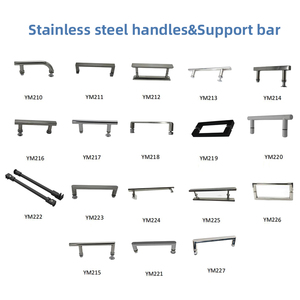 200Mm di spaziatura <span class=keywords><strong>con</strong></span> foro D tipo singola maniglia porta doccia in lega di zinco a forma di D da bagno maniglia porta scorrevole in vetro - Product Image 5