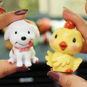 เครื่องประดับตกแต่งคอนโซลกลางรถยนต์, ของตกแต่งภายใน, ตุ๊กตาสัตว์ราศีเรซิ่น, การ์ตูนกระต่ายน่ารักสร้างสรรค์ - Product Image 3