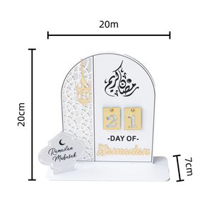 651079 Decorazione da Tavolo Eid Mubarak Ramadan Islamica Stampata su Acrilico Bifacciale in 4 Colori 20x20cm per <span class=keywords><strong>Feste</strong></span> - Product Image 6