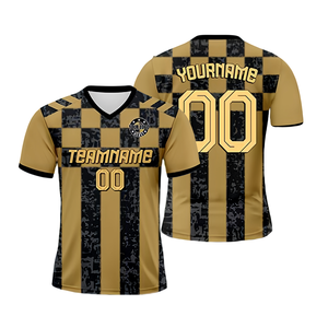 OEM Maillot de football rétro respirant à séchage rapide pour homme Maillot de football doré de haute qualité pour l'équipe Club Survêtements pour homme à sublimation - Product Image 2