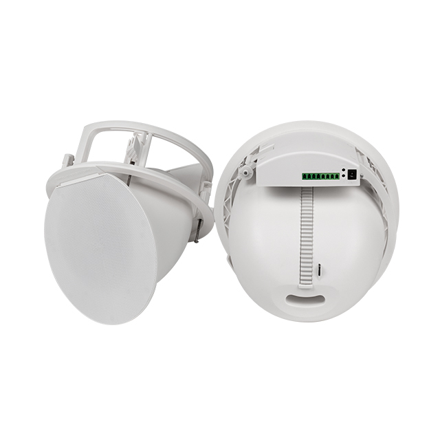 5.2 Inch 30w Round Motorized Angled in Ceiling Speaker 5 Angle