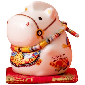 Ornements de <span class=keywords><strong>cheval</strong></span> porte-bonheur en céramique, décoration de bureau du zodiaque, cadeaux du Nouvel An pour le salon, réunion annuelle d'entreprise - Product Image 5