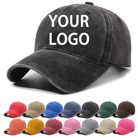 Gorra de Béisbol de Algodón Lavado Personalizada OEM ODM, 6 Paneles, Sin Estructura, Marca Privada, Estilo Vintage, Venta al Por Mayor