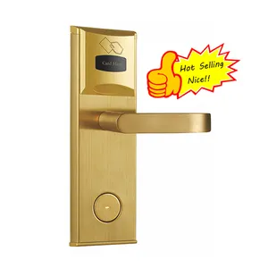 Cerradura de puerta de Hotel, tarjeta de llave rfid de Color dorado, gran oferta