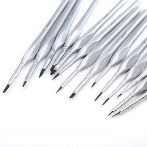 MEEDEN Ensemble de 15 mini pinceaux professionnels pour peinture acrylique, <span class=keywords><strong>aquarelle</strong></span>, <span class=keywords><strong>gouache</strong></span> <span class=keywords><strong>et</strong></span> huile - Product Image 4