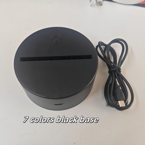 <span class=keywords><strong>RGB</strong></span> <span class=keywords><strong>LED</strong></span> Đèn căn cứ cho 3D <span class=keywords><strong>LED</strong></span> ánh sáng ban đêm Acrylic đen 3D <span class=keywords><strong>LED</strong></span> Đèn ánh sáng ban đêm cảm ứng cơ sở với cáp USB và điều khiển từ xa - Product Image 3