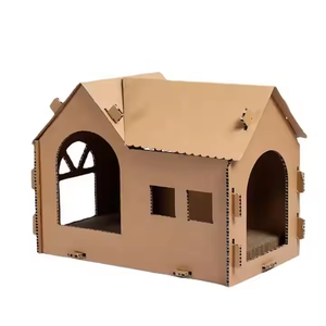 Torre <span class=keywords><strong>per</strong></span> Gatti in Cartone Ondulato con Tiragraffi, Tetto in Plastica Impermeabile, Arredamento <span class=keywords><strong>per</strong></span> Animali Domestici <span class=keywords><strong>per</strong></span> <span class=keywords><strong>Cani</strong></span>, <span class=keywords><strong>per</strong></span> Tutte le Stagioni, da Interno - Product Image 5