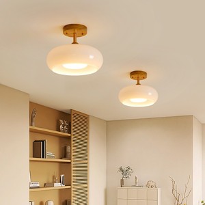 Plafonnier LED suspendu moderne pour salon avec cadre en métal et couvercle en acrylique - Product Image 1