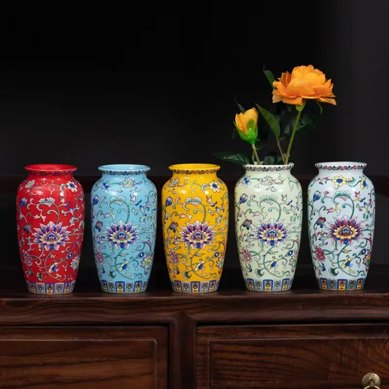 Seramik emaye minyatür çiçek vazo toptan çay seti dekorasyon hidroponik çömlek pot ev