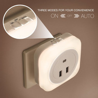 Lampe led avec capteur de lumière CDS, éclairage intelligent, moderne, pour chambre d'hôtel, utilisation avec prises usb