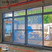 Puerta Corredera de Patio de Aluminio con Rotura de Puente Térmico de Tamaño Personalizado, con Doble Vidrio Templado, Insonorizada