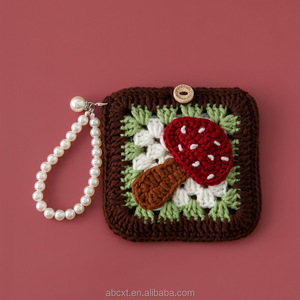 กระเป๋าถักโครเชต์ทรง<span class=keywords><strong>เห็ด</strong></span>มินิสุดเก๋สไตล์วินเทจสำหรับนักศึกษา <span class=keywords><strong>ทำ</strong></span>ด้วยมือ  กระเป๋าใส่เหรียญ - Product Image 2