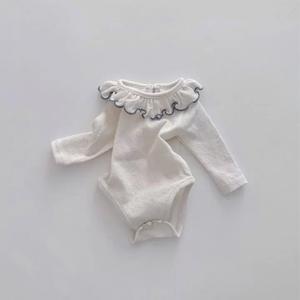 夏の新生児用カジュアルスリングロンパース、幼児女の子用無地セーター、コットン製乳児服 - Product Image 4