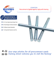 Galvanized Headless Threaded Rod Fully Threaded Double-Ended Screw Bar Stud Metric Carbon Steel M14 M12 M16 M20