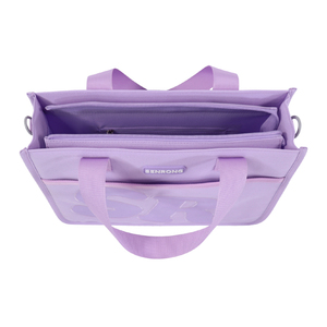 Sac fourre-tout violet en nylon pour étudiants, grande capacité, sac à bandoulière décontracté pour l'école, design personnalisable - Product Image 4