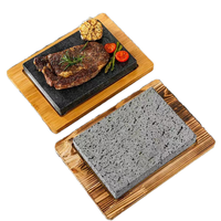 Personnalisation de petite commande pour les carreaux de lave naturels de Noël pour le barbecue pour le boeuf de cuisson de steak grillé