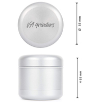 Excellente qualité 55MM 4 couches d'aluminium accessoires pour fumeurs pas de quantité minimale de commande vente en gros Logo personnalisé métal moulin à épices tabac herbe broyeur